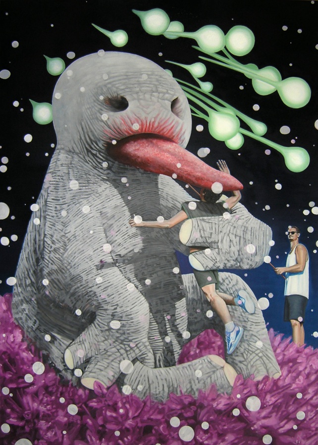 Hit me!, 2026, Öl auf Leinwand, 140 x 100 cm, 7.200 €