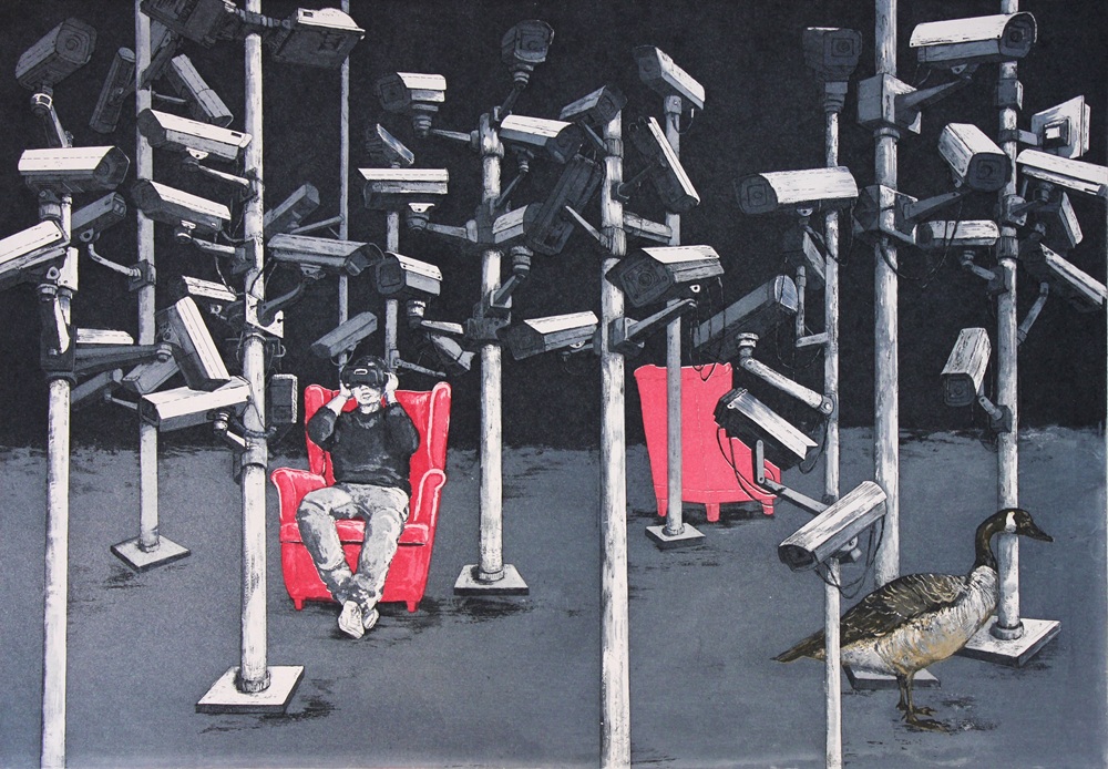 Karin Brosa_Into the woods_24_Farbradierung_28x41cm